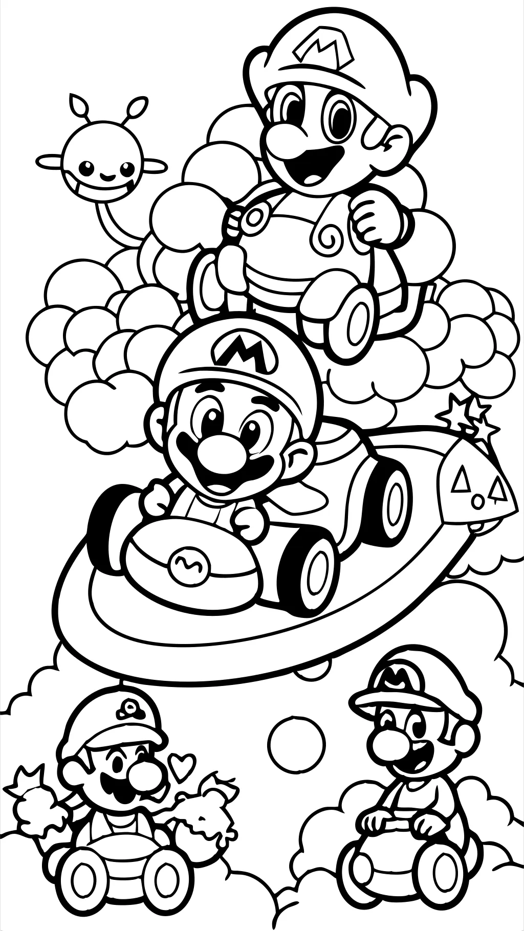 mario kart printable coloring pages